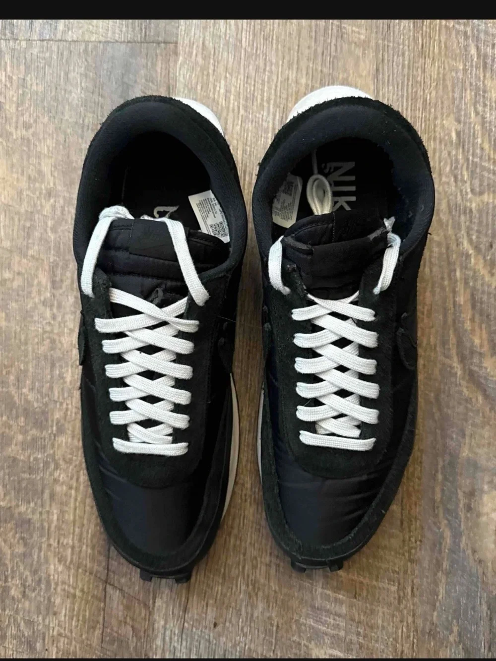 Sacai x Nike LDWaffle Black Nylon White